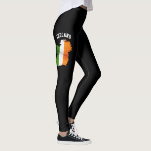 Legging Bandeira do País das Mulheres Laranja White Irlan