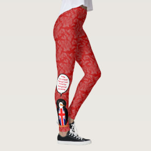 Legging Bandeira do Reino Unido Feriado Sra. Pinguim Falan