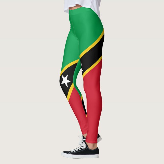 Legging Bandeira do santo Kitts e das caneleiras de Nevis (Esquerda)
