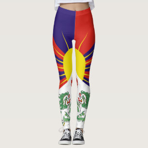 Legging Bandeira do Tibete livre