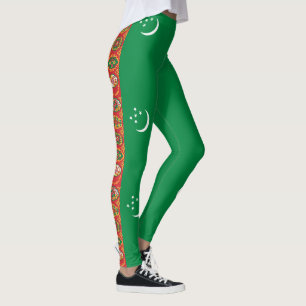 Legging Bandeira do Turcomenistão