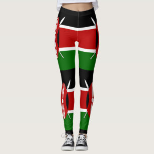 Legging Bandeira do ya Kenya de Kenya Bendera