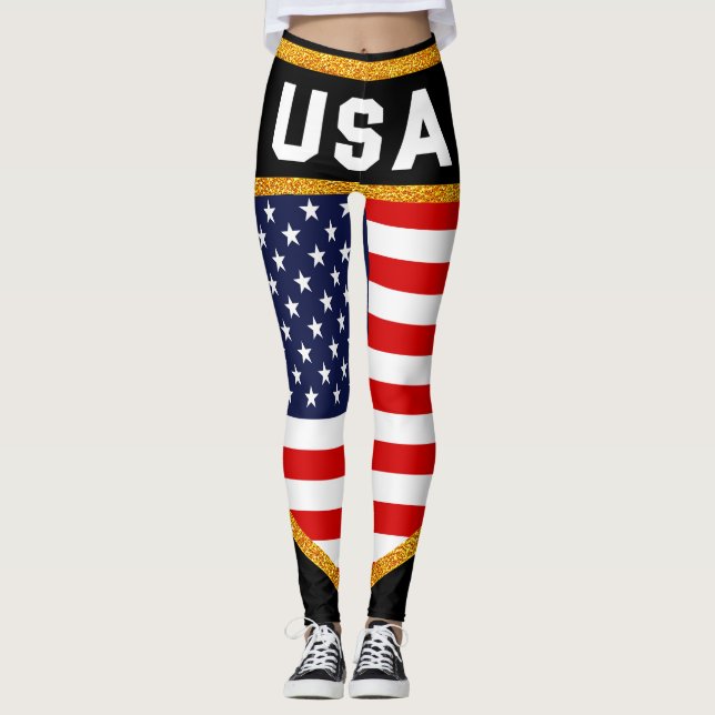 Legging Bandeira dos Estados Unidos (Frente)