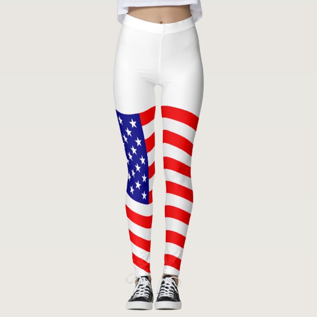 Legging Bandeira dos Estados Unidos da América - suas idei (Frente)