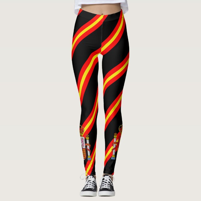 Legging Bandeira espanhola das listras (Frente)
