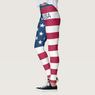 Legging Bandeira Estados Unidos Estrelas e Stripes Persona