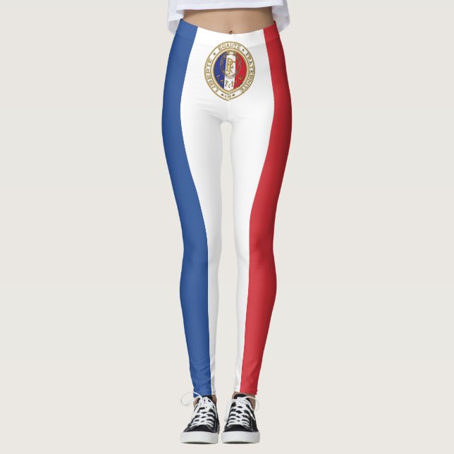 legging bandeira França laicidade (Frente)