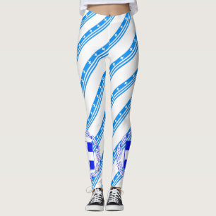 Legging Bandeira grega das listras