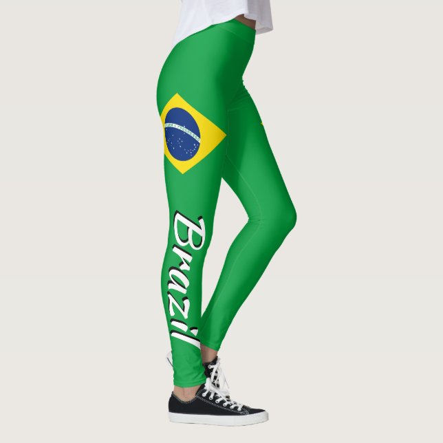 Legging Bandeira impressionante do brasileiro de Brasil (Direita)