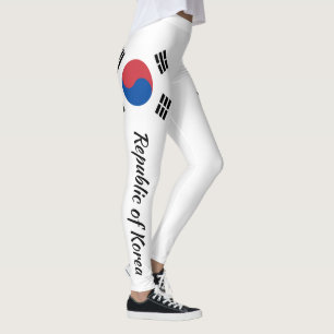 Legging Bandeira impressionante do coreano de Coreia do