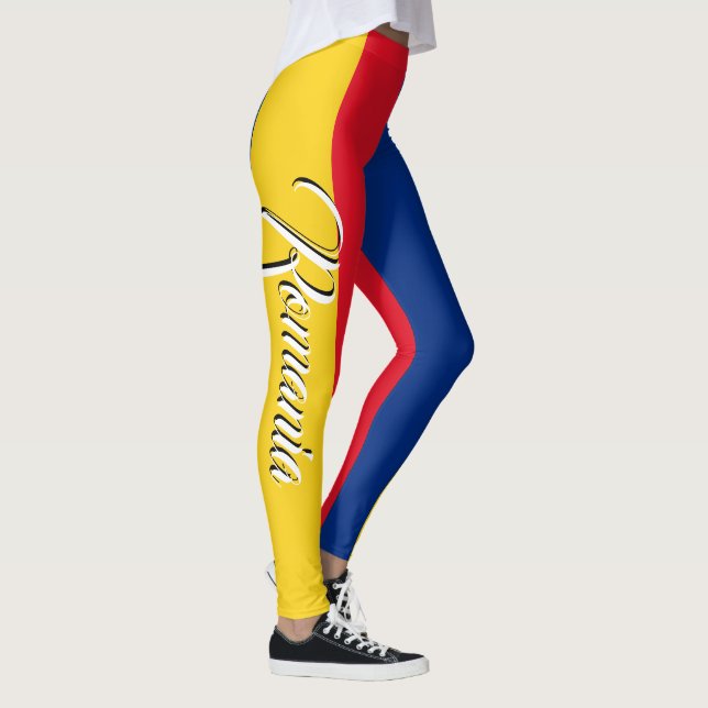 Legging Bandeira impressionante do Romanian de Romania (Direita)