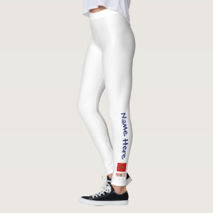 Legging Bandeira Marroquina Personalizada Nome