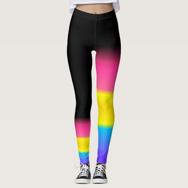 Legging Bandeira pansexual do orgulho da bandeja (Frente)