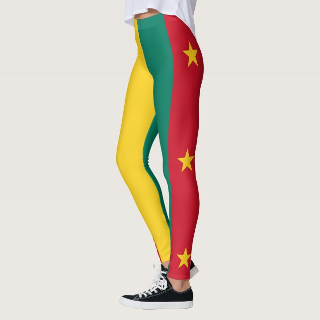 Legging Bandeira Patriótica Camarões (Esquerda)