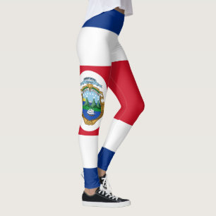 Legging Bandeira Patriótica da Costa Rica