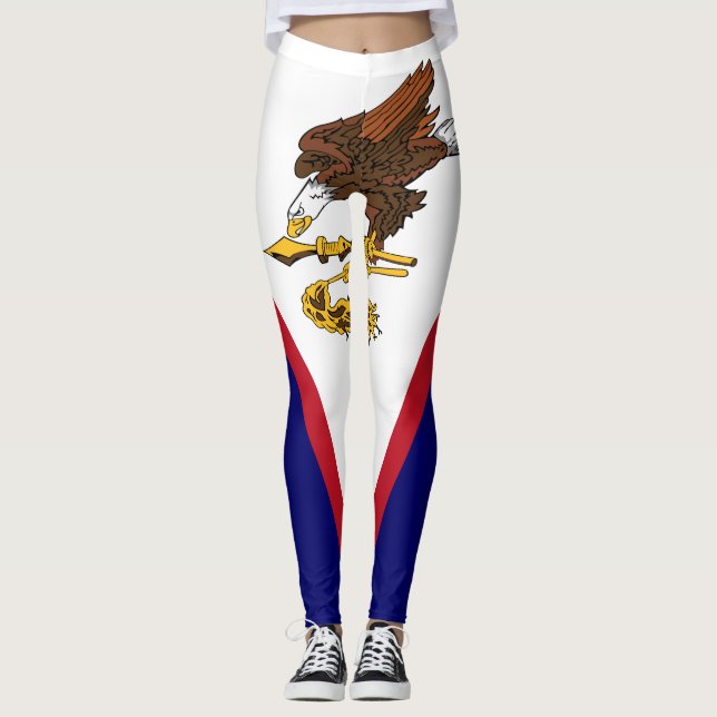 Legging Bandeira Patriótica da Samoa Americana (Frente)