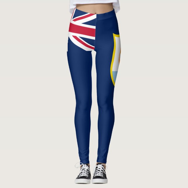Legging Bandeira Patriótica de Anguilla (Frente)