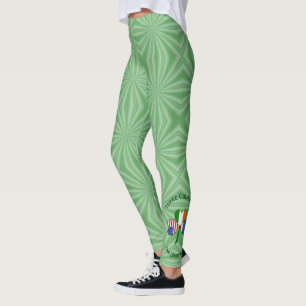 Legging Bandeira Personalizada do Trevo Tailandês Irlandês