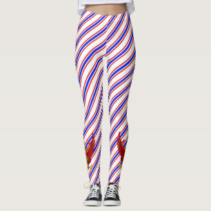 Legging Bandeira tailandesa das listras