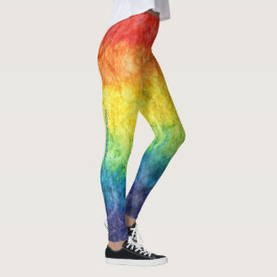 Legging Bandeira tie-dye da SlipperyJoe's arco-íris pressi