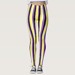 Legging Bandeira vertical do orgulho de Nonbinary