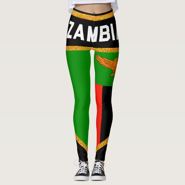 Legging Bandeira Zâmbia (Frente)