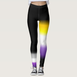 Legging Bandeiras assexuadas do orgulho do ás nonbinary