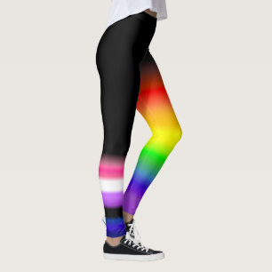Legging Bandeiras assimétricas do orgulho do arco-íris d