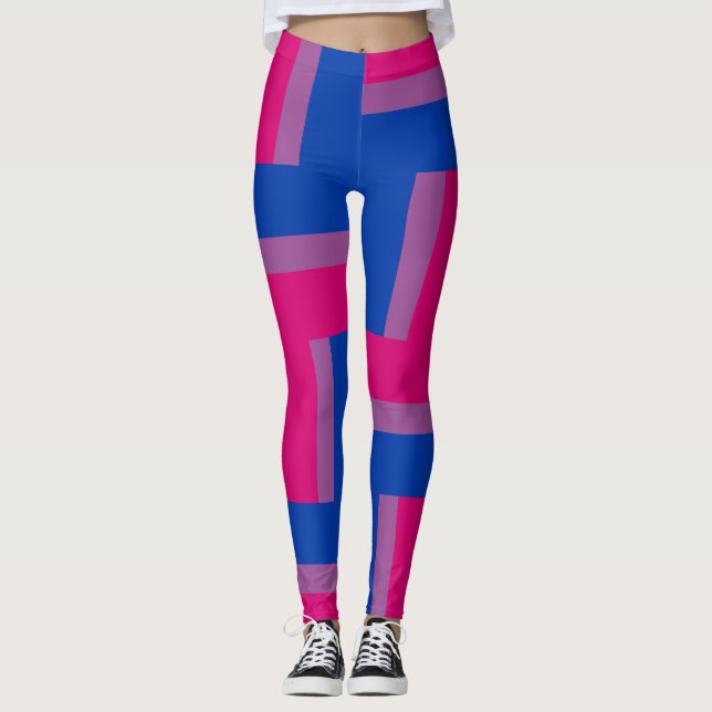 Legging Bandeiras do Orgulho Bissexual inspiradas (Frente)