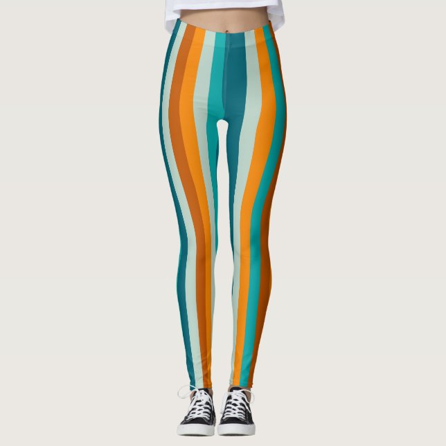 Legging Banhas Cheias Verticais Pó Laranja Aqua (Frente)