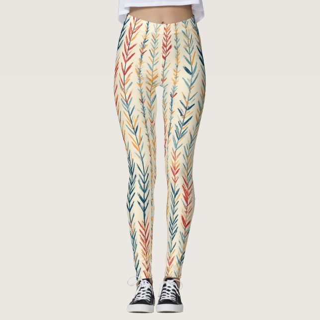Legging Banhas de Agulha de pinheiro pintadas - Pernas (Frente)