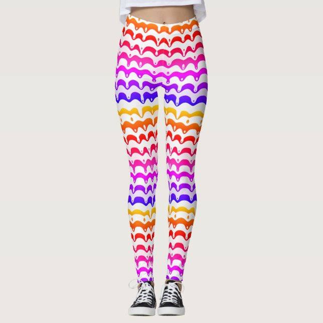Legging Banheiras Tropicais Psicodélicas Jazzy (Frente)