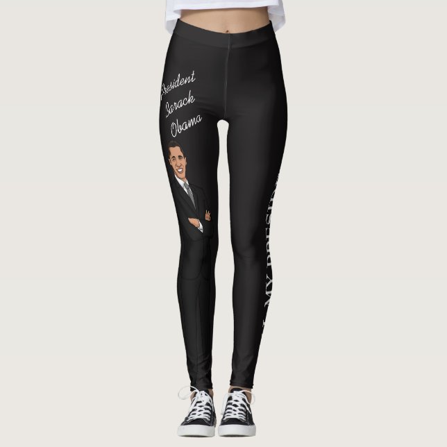 Legging Barack Obama ainda meu presidente Caneleiras! (Frente)