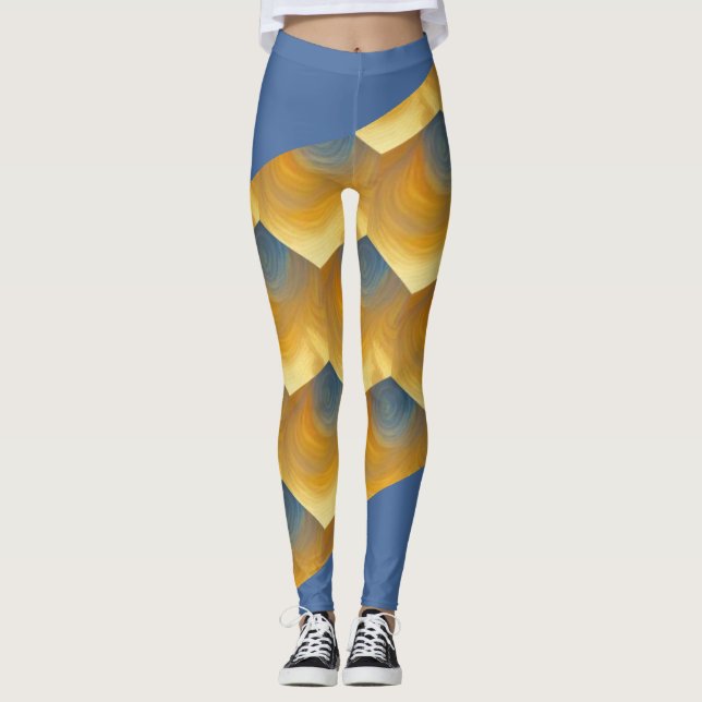 Legging bares cruzados abstrato (Frente)