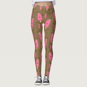 Legging Bares de Sorvete rosa