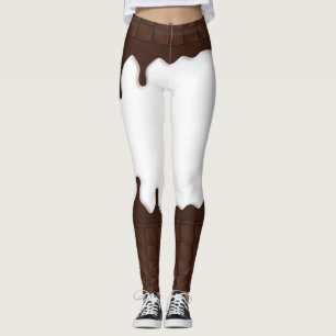Legging Barra de chocolate do chocolate do gotejamento