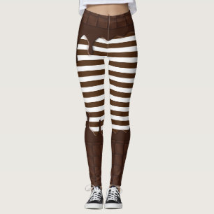 Legging Barra de chocolate do chocolate do gotejamento
