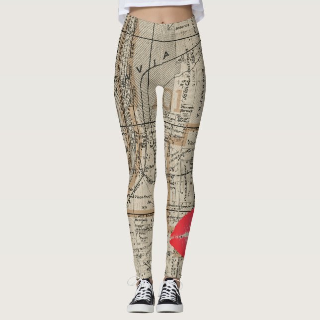 Legging Batavia Illinois Plat Map 1870 Fox River Valley (Frente)