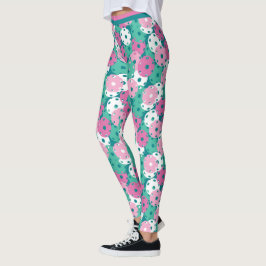 Legging Bateria de picleball - mistura pequena/rosa de peq
