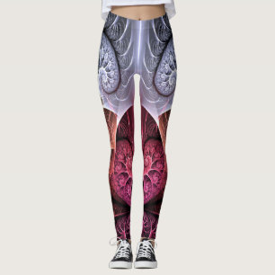 Legging Batida cardíaca, Abstrato Surreal Fantasy Arte Fr