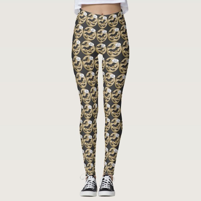 Legging Bats com festa na lua cheia (Frente)