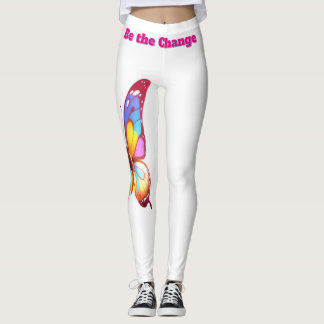 Legging Be the Change - Inspirerende Vlinder Illustratie