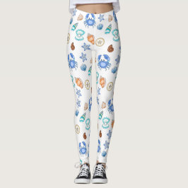 Legging Beach Themed Seaside Oceanic