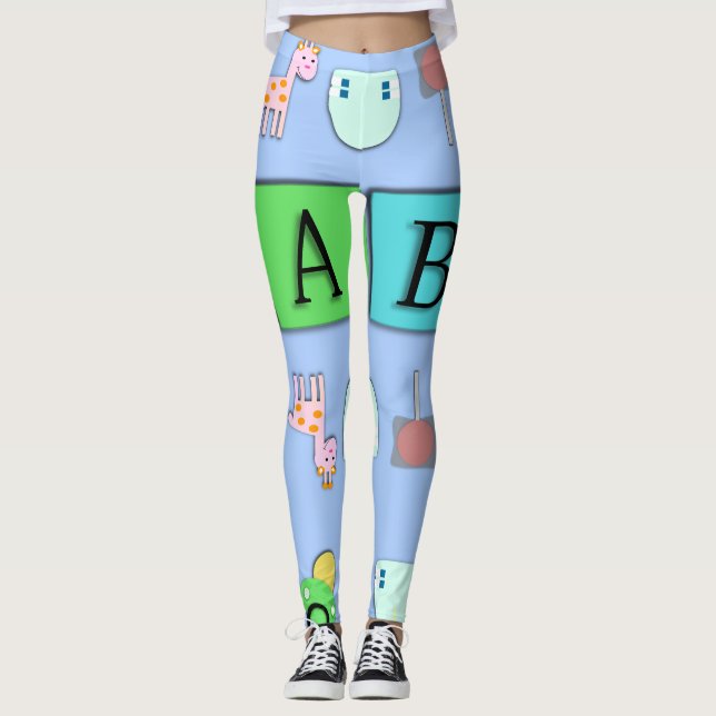 Legging Bebê adulto Baby4Life Cute/super das caneleiras do (Frente)