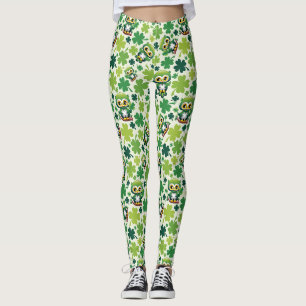 Legging Bebê Coruja Fofo St Patrick Desenho Animado