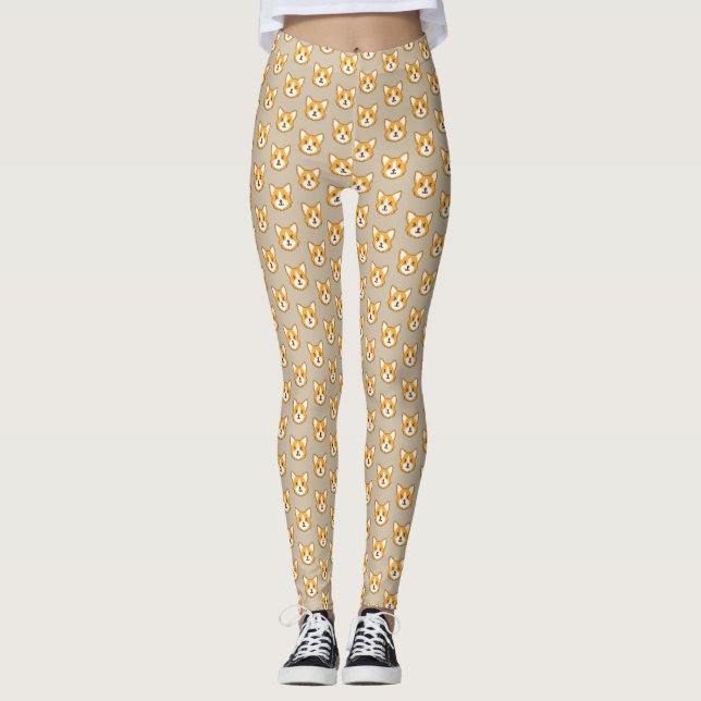 Legging Bebida de travesseiro decorativo com cara de cão e (Frente)