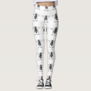 Legging Bee Worker Honey Black Bumblebee