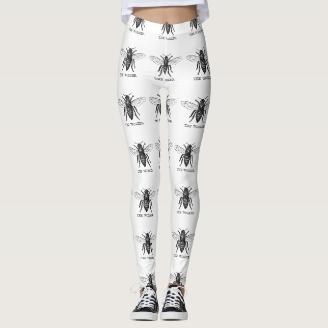 Legging Bee Worker Honey Black Bumblebee (Frente)