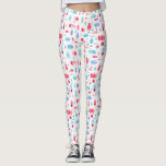 Legging Beetle Watercolor<br><div class="desc">Insetos de aquarelas e besouros em fundo branco, cor-de-rosa, vermelho, azul e turquesa. Perfeito para entomologistas e amantes da natureza! Arte original de Nic Squirrell.</div>
