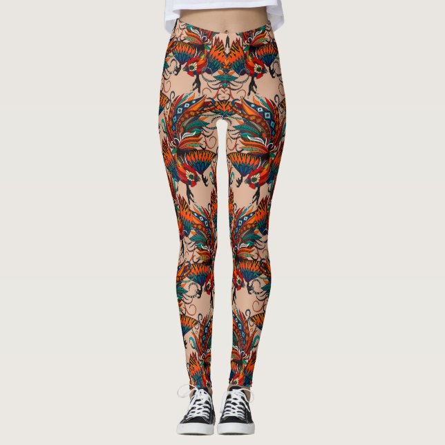 Legging bege de tinta rooster (Frente)